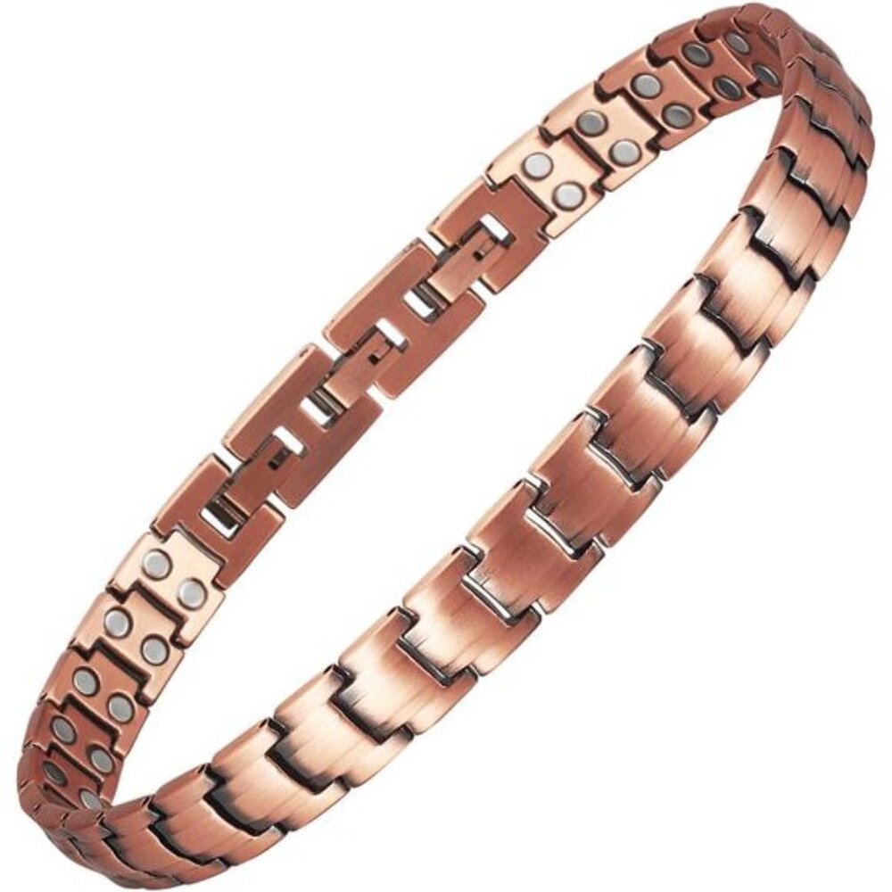 Men Pure Copper Anklet, 10'' Magnetic Ankle Bracelet with Magnets, Gorgeous Gift